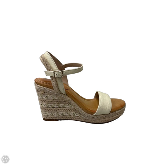 Sandals Heels Wedge By Kelly And Katie In Cream, Size: 7.5
