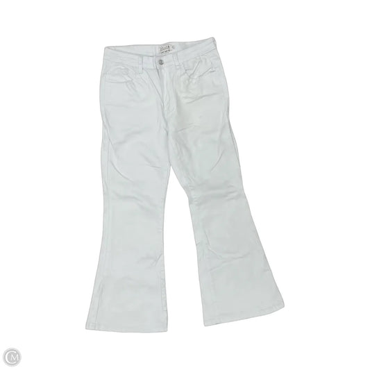 Jeans Flared By Molly Bracken In White Denim, Size: 12