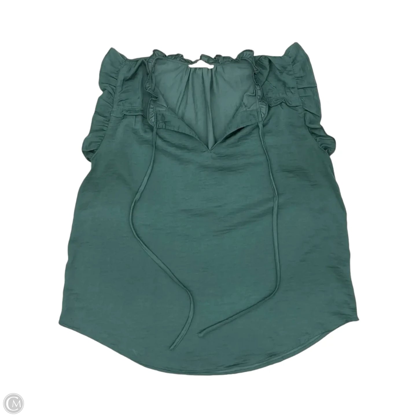 Blouse Sleeveless By Blu Pepper In Teal, Size: L