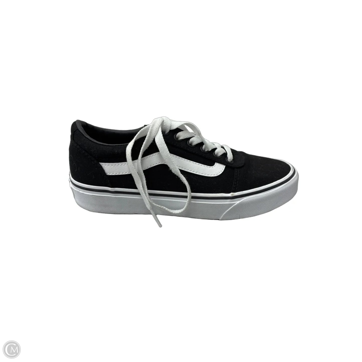 Shoes Sneakers By Vans In Black & White, Size: 7