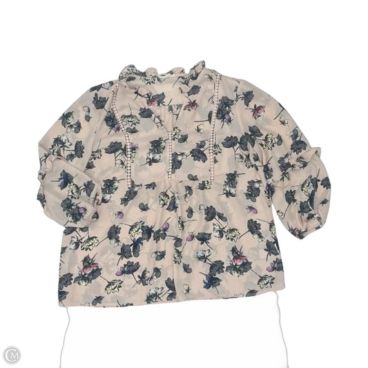 Blouse 3/4 Sleeve By Maurices In Pink, Size: L