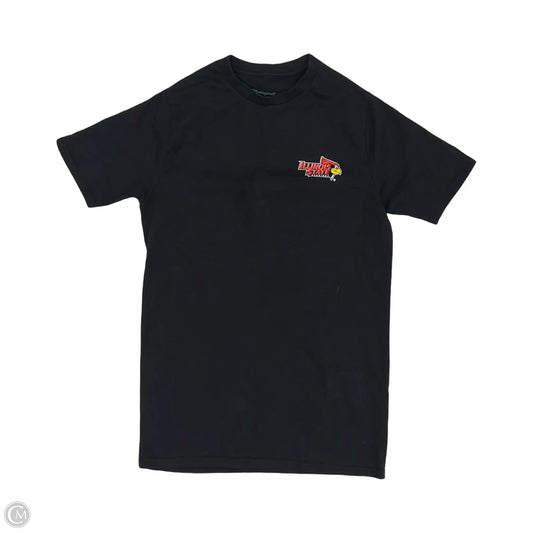 Athletic Top Short Sleeve By Champion In Black, Size: S