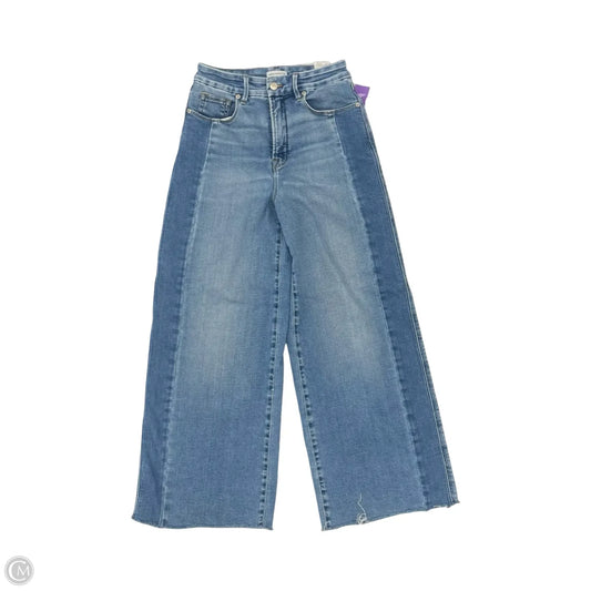 Jeans Wide Leg By Good American In Blue Denim, Size: 8