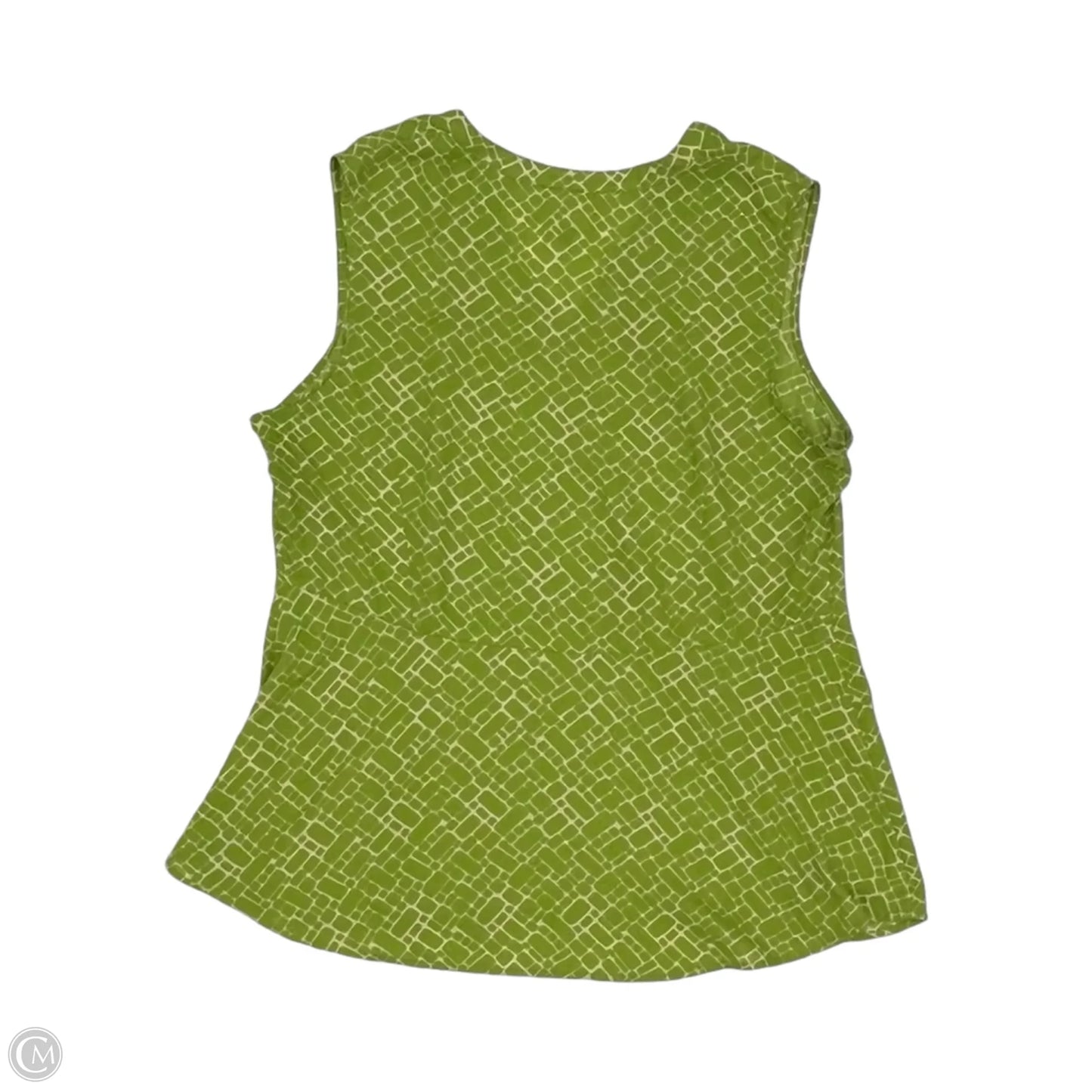 Blouse Sleeveless By Cabi In Cream & Green, Size: M