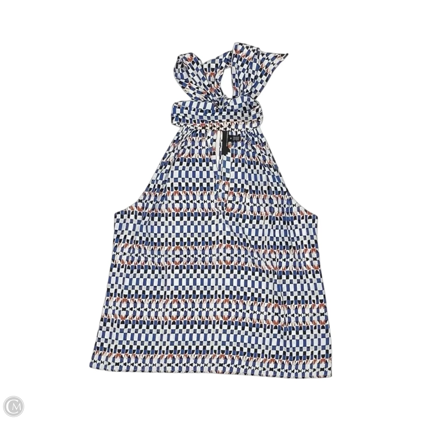 Blouse Sleeveless By White House Black Market In Blue & Orange, Size: M