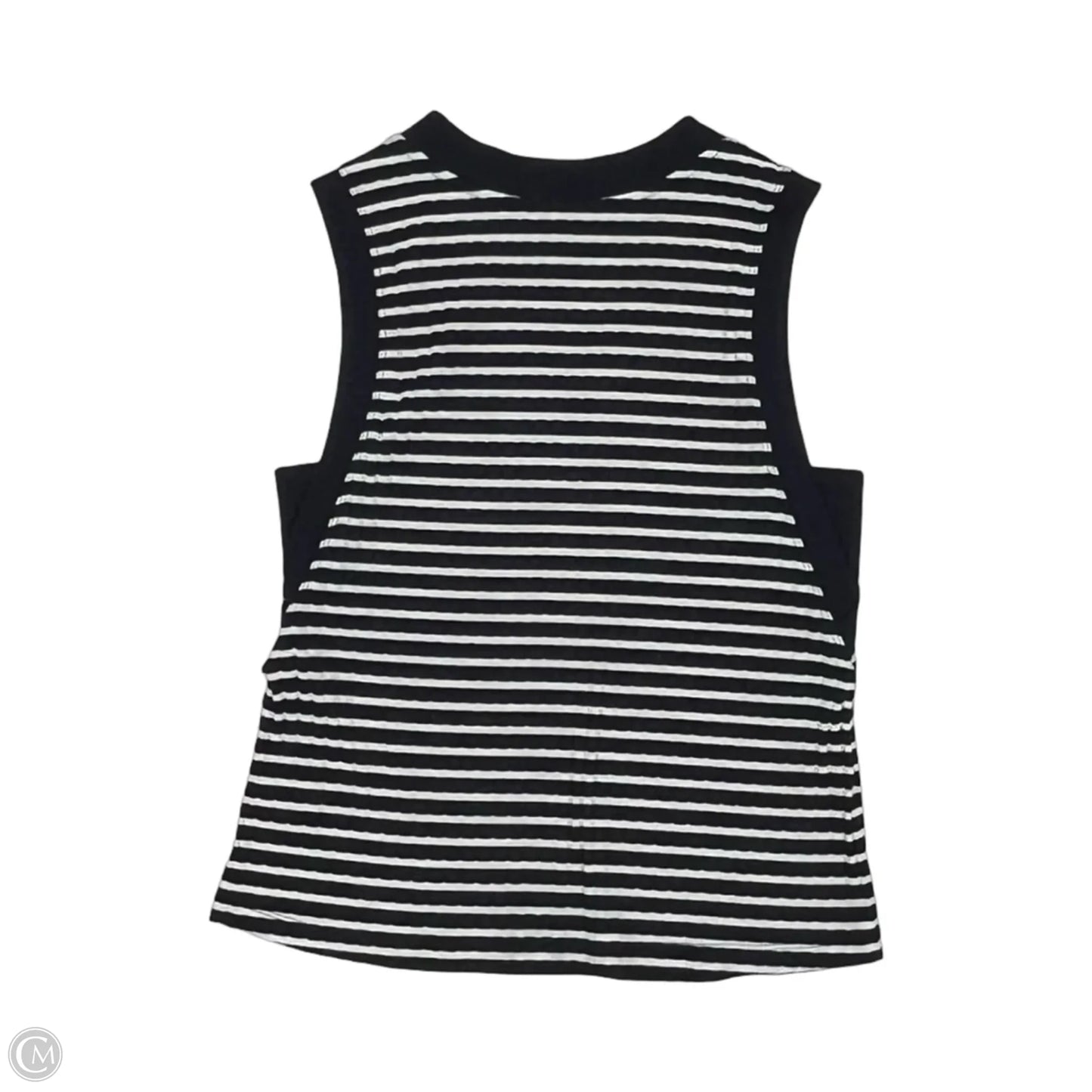 Top Sleeveless By Evereve In Blue & White, Size: L