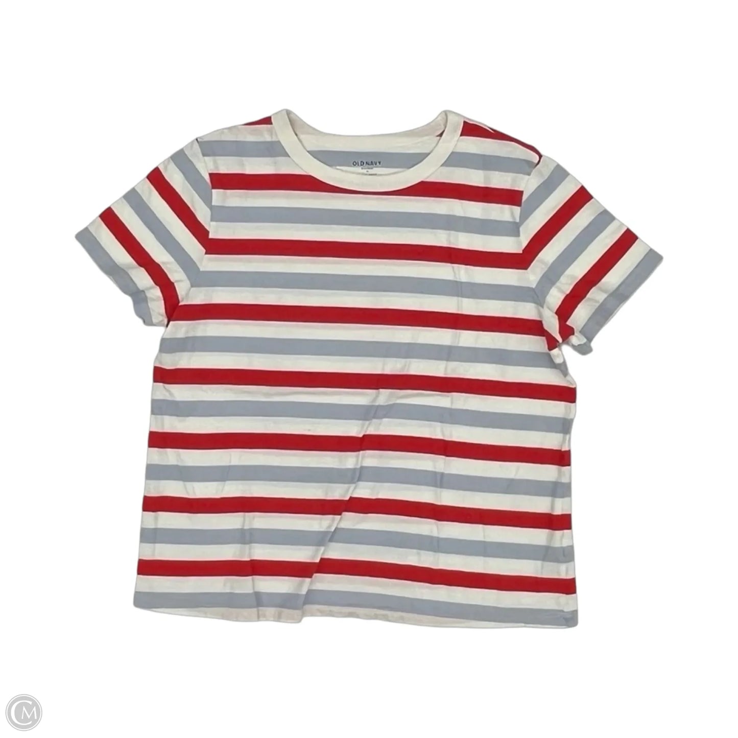 Top Short Sleeve By Old Navy In Blue & Red & White, Size: M
