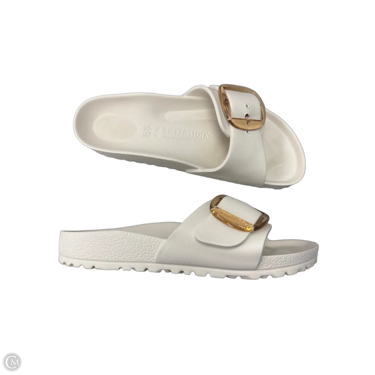 Sandals Flats By Birkenstock In Cream, Size: 7