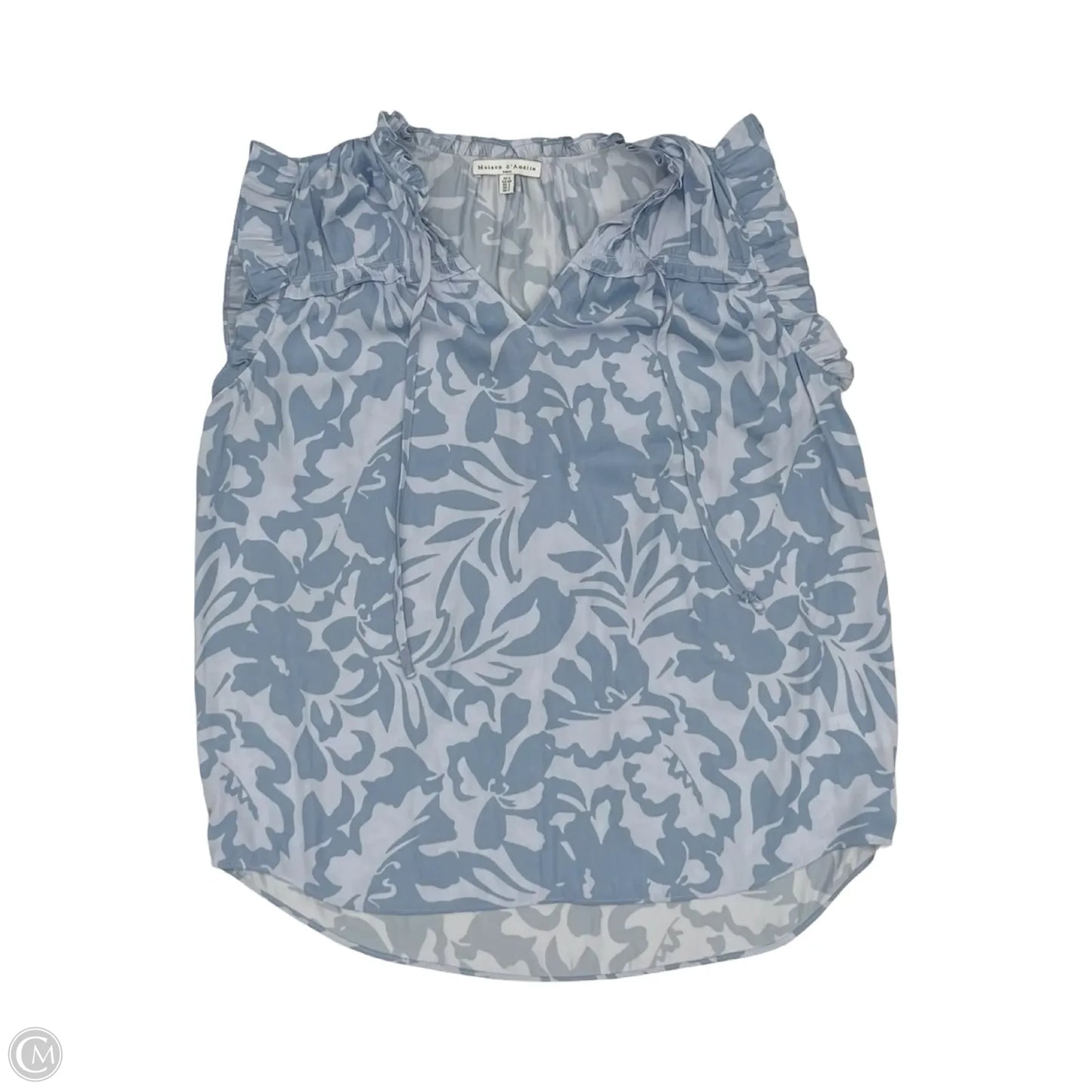 Blouse Sleeveless By Maison Damelie In Blue, Size: S