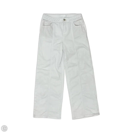Jeans Wide Leg By 1822 Denim In White Denim, Size: 4