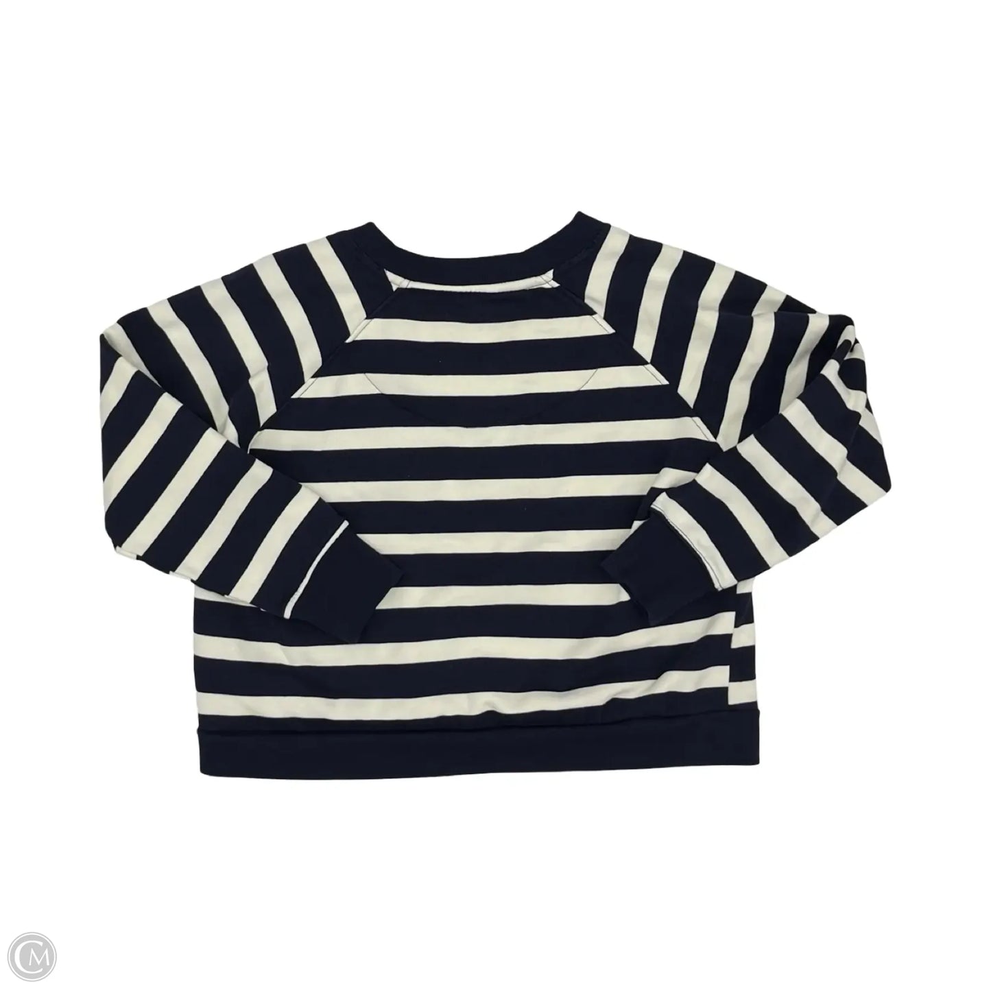 Sweatshirt Crewneck By C And C In Blue & Cream, Size: M
