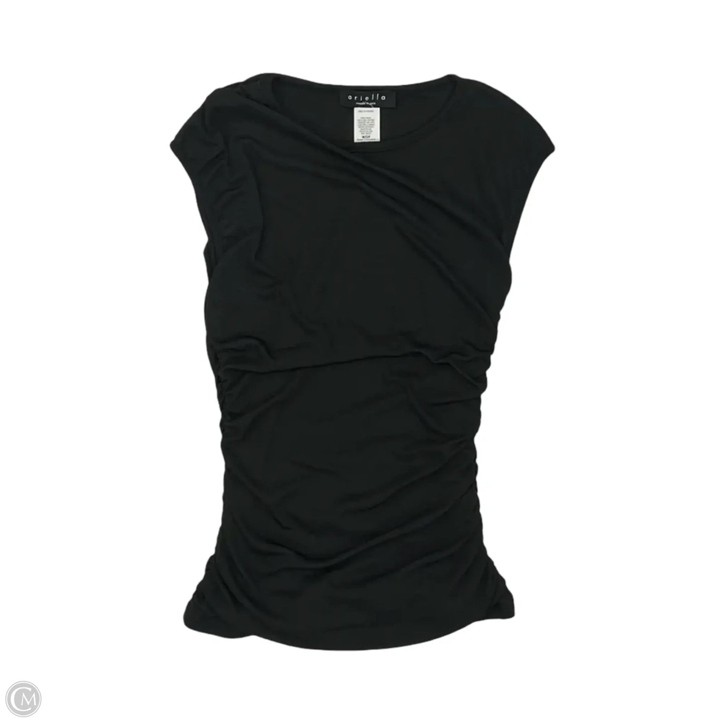 Blouse Short Sleeve By Ariella In Black, Size: S