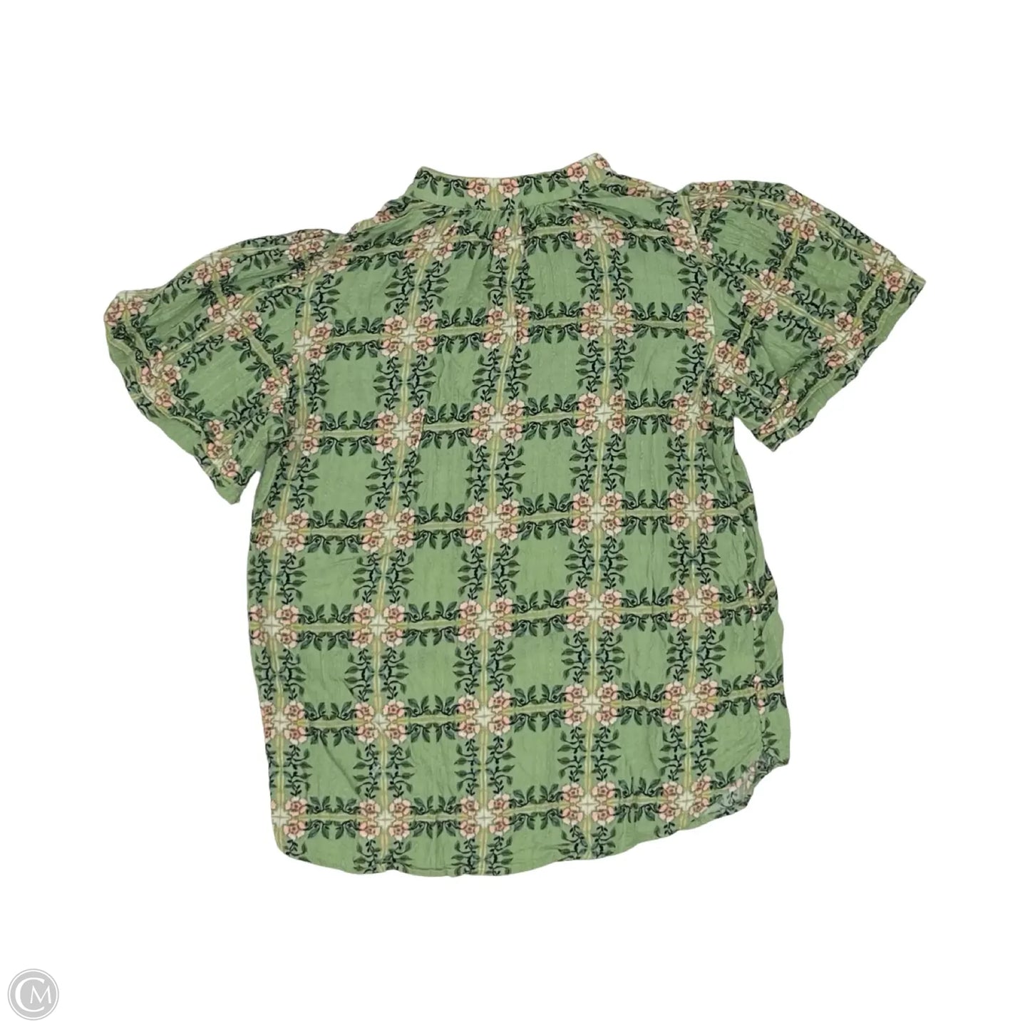 Blouse Short Sleeve By Loft In Green, Size: Xs