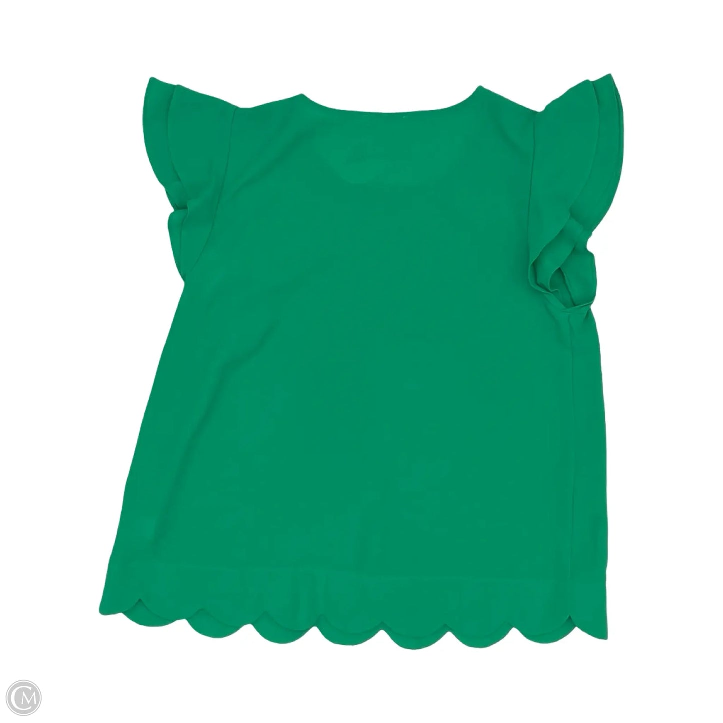 Blouse Short Sleeve By Mine In Green, Size: L