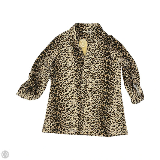 Blazer By Andree By Unit In Animal Print, Size: L