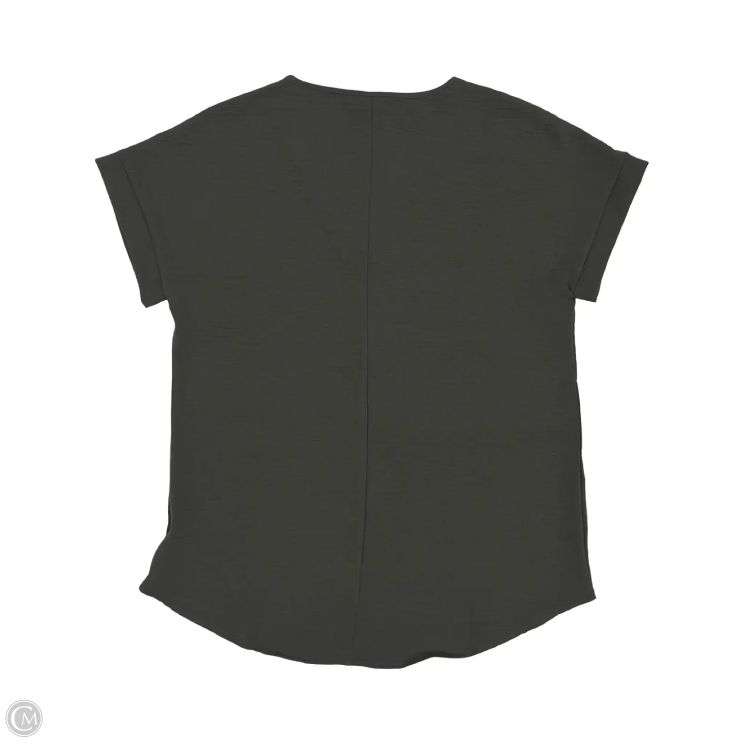 Blouse Short Sleeve By Zenana In Grey, Size: S