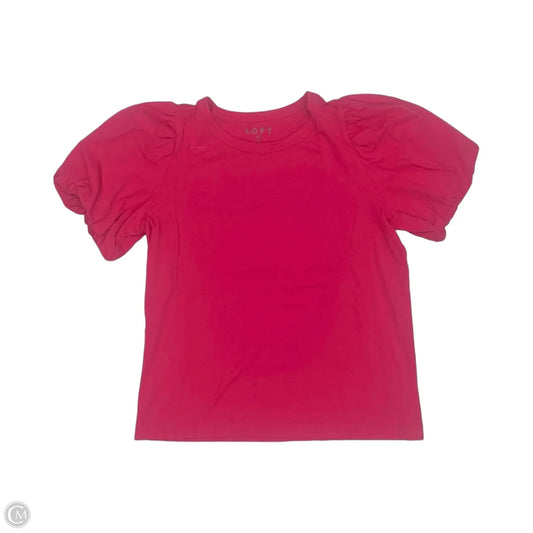 Top Short Sleeve By Loft In Pink, Size: M