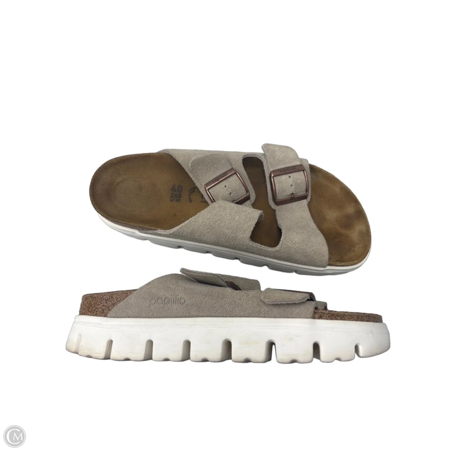 Sandals Flats By Birkenstock In Cream, Size: 9