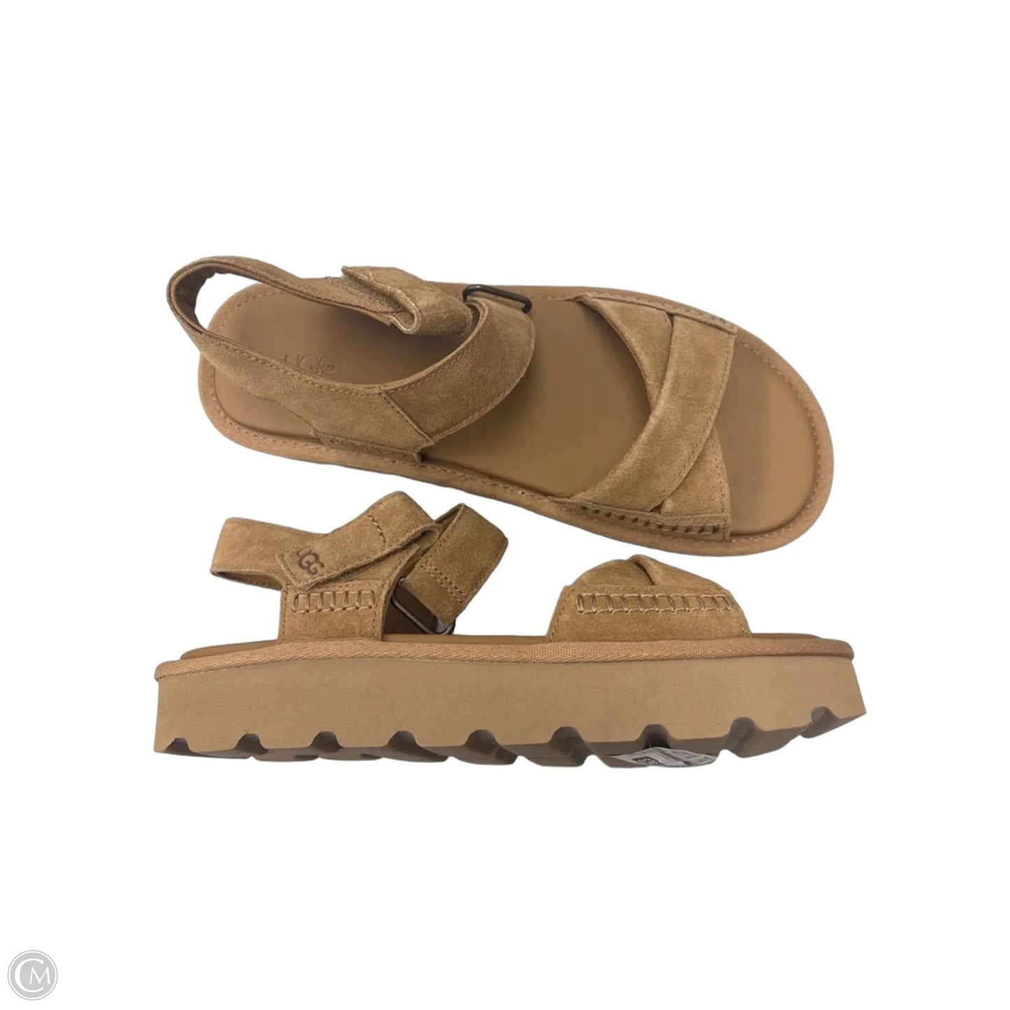 Sandals Designer By Ugg In Tan, Size: 9