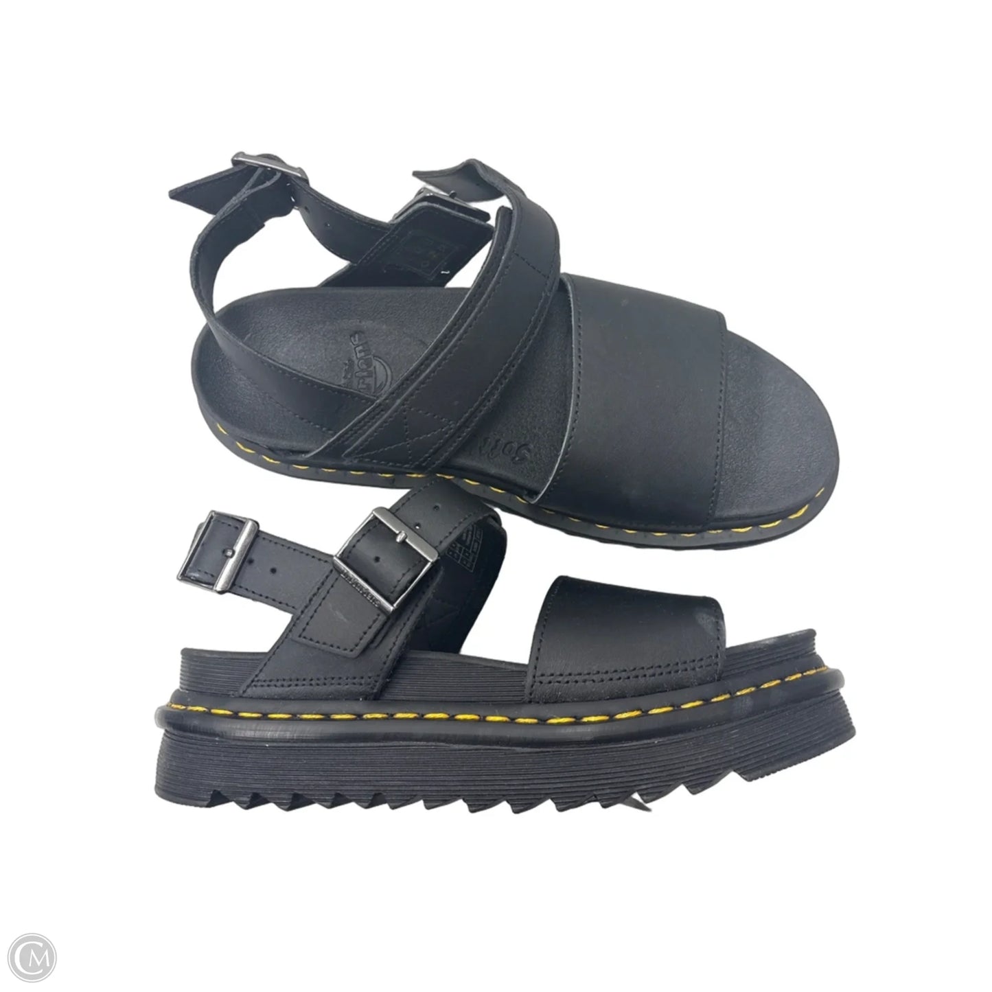 Sandals Heels Platform By Dr Martens In Black, Size: 9