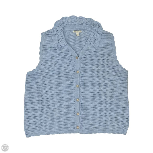 Vest Sweater By Cato In Blue, Size: 3x