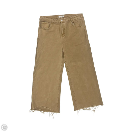 Jeans Wide Leg By Risen In Tan Denim, Size: 2x