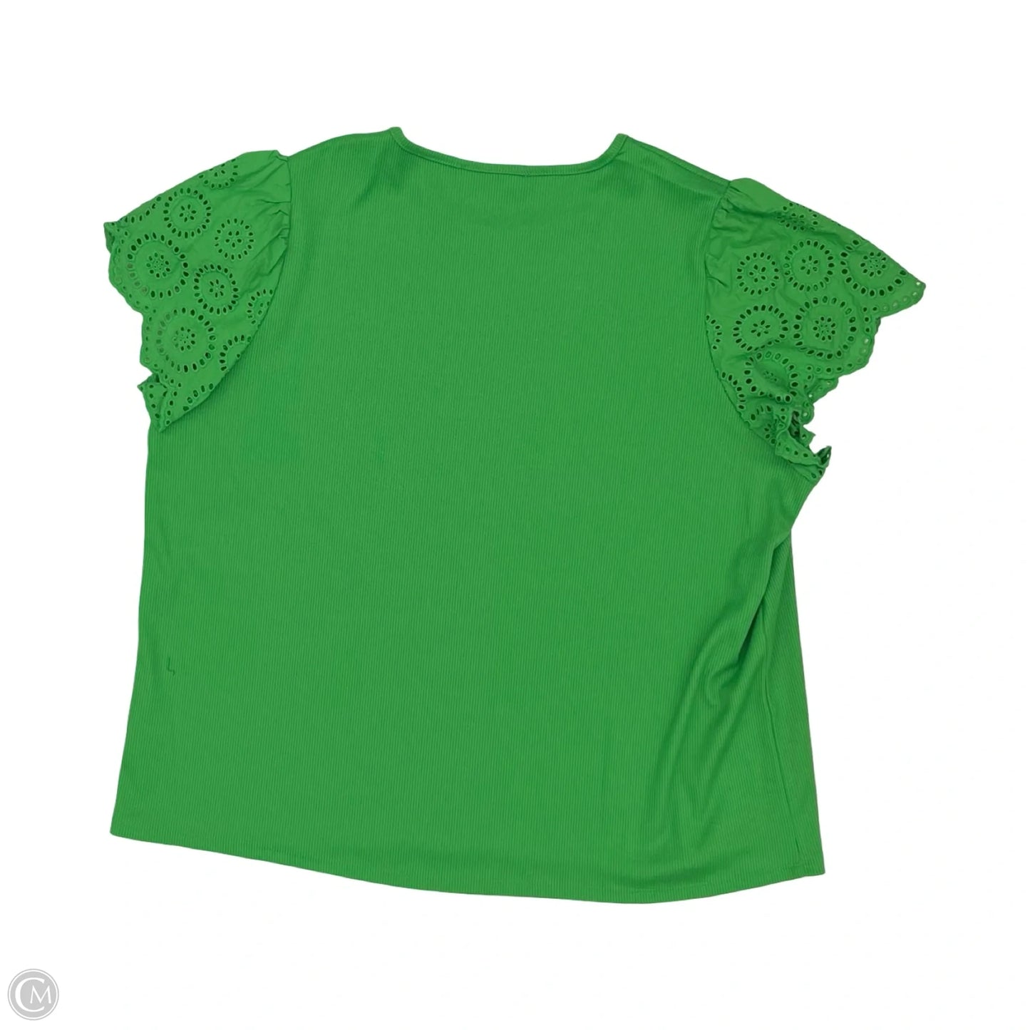Top Short Sleeve By Chelsea And Theodore In Green, Size: 2x
