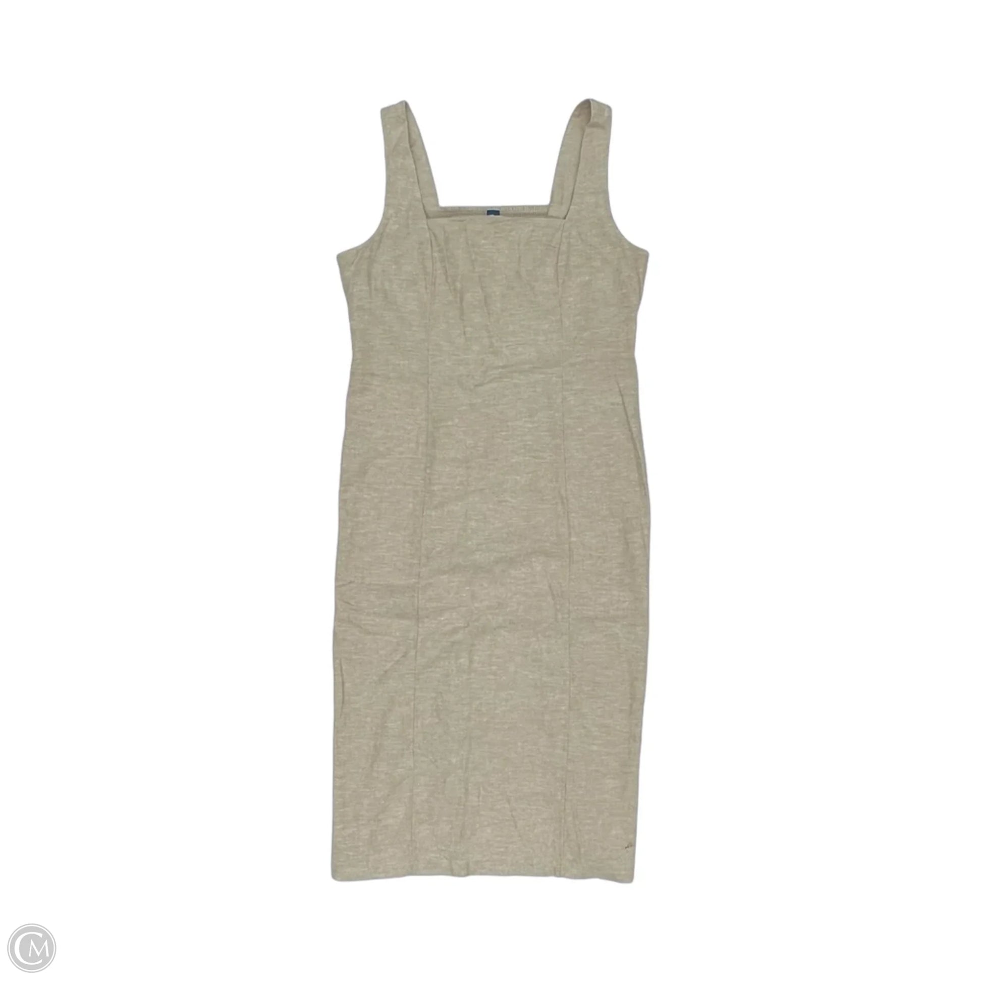 Dress Casual Midi By Old Navy In Tan, Size: L – Clothes Mentor Bloomington IL #180