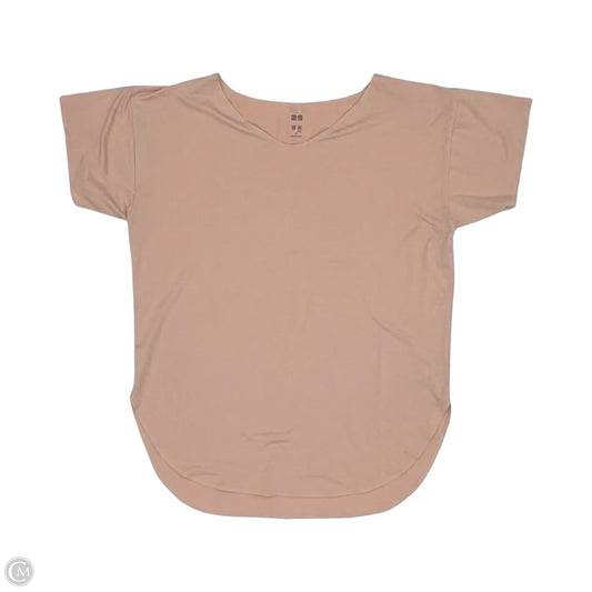 Athletic Top Short Sleeve By Uniqlo In Pink, Size: M