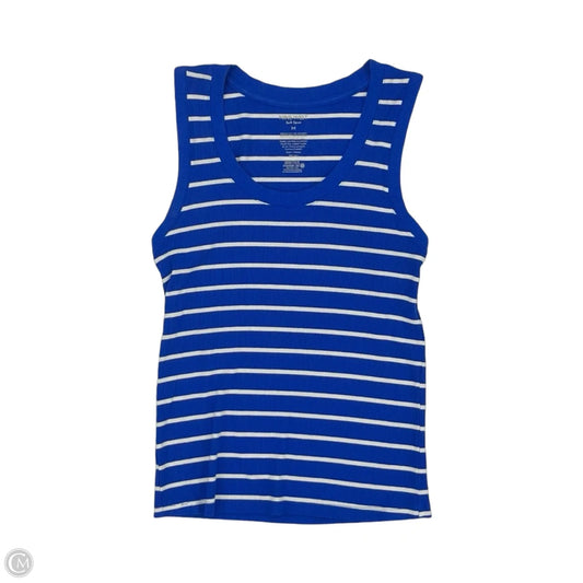 Tank Top By Nine West Apparel In Blue & White, Size: M
