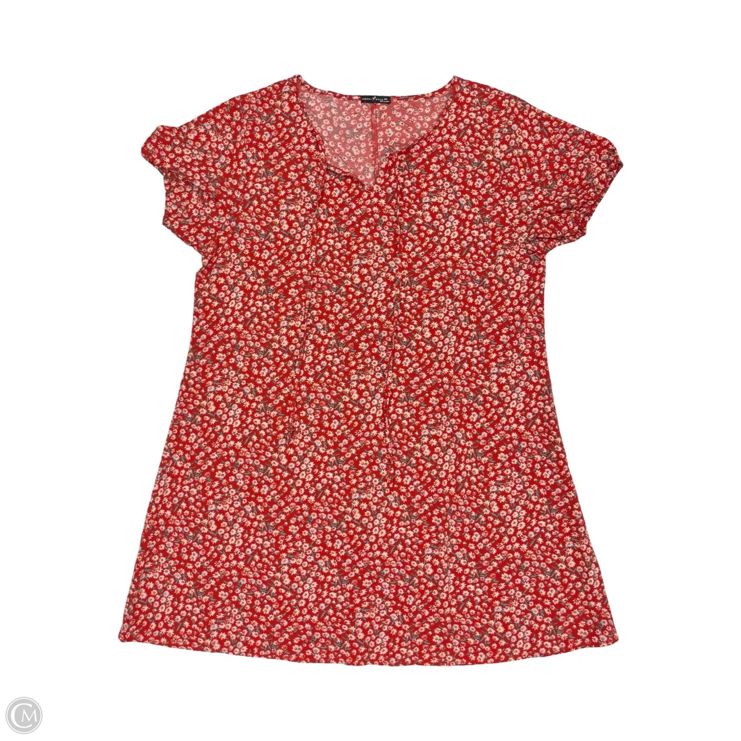 Dress Casual Midi By Emery Rose In Red & White, Size: 4x