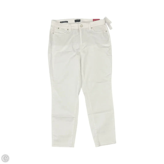 Jeans Straight By Talbots In White Denim, Size: 10p
