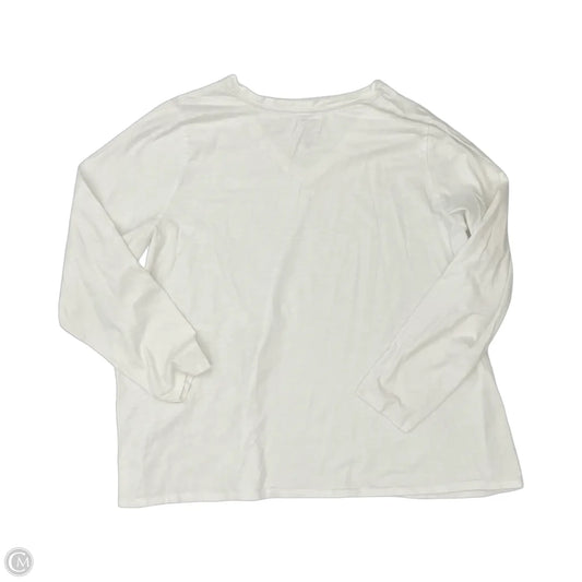 Top Long Sleeve Basic By Sonoma In White, Size: 3x
