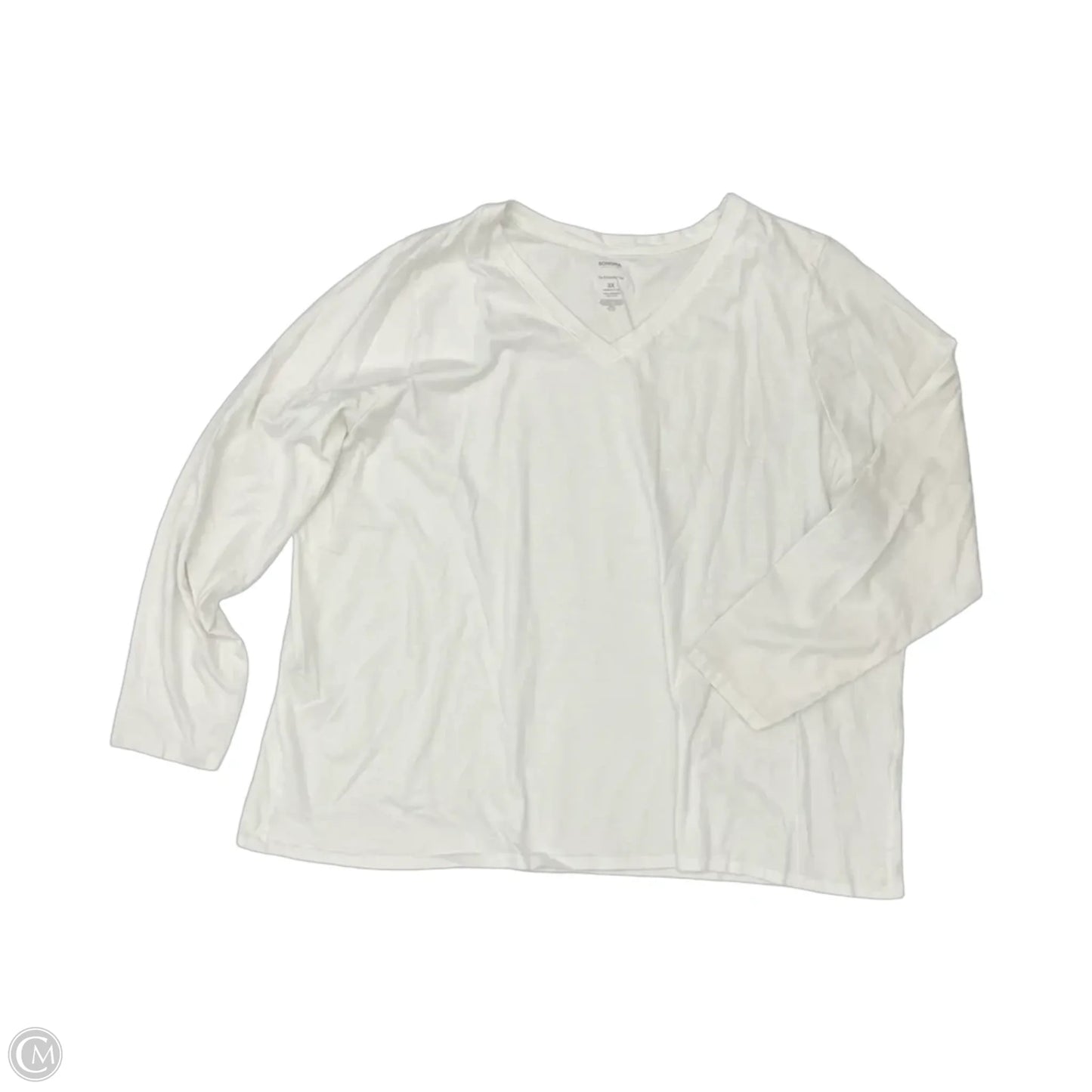 Top Long Sleeve Basic By Sonoma In White, Size: 3x