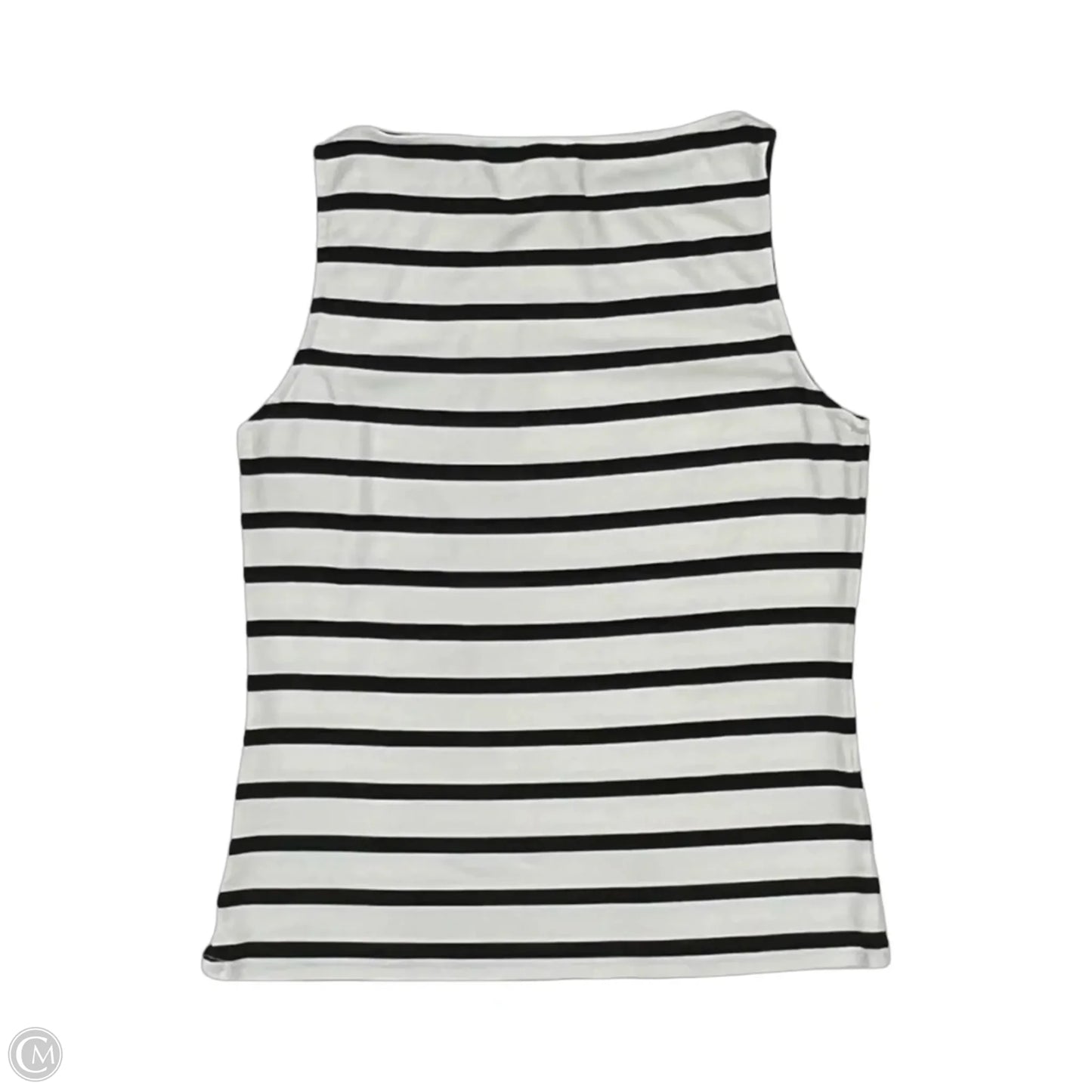 Top Sleeveless By Cyrus In Black & White, Size: M