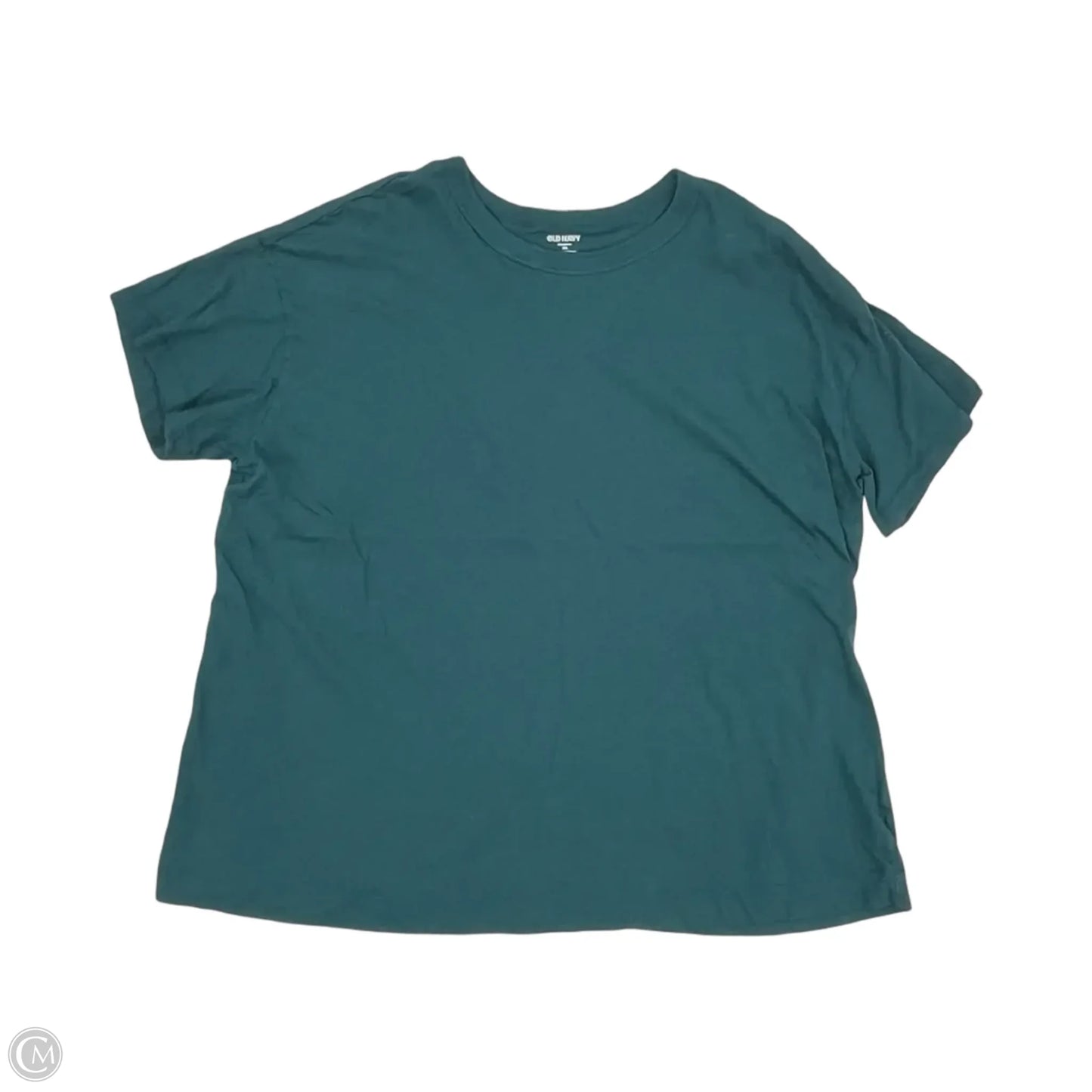 Top Short Sleeve Basic By Old Navy In Teal, Size: Xxl