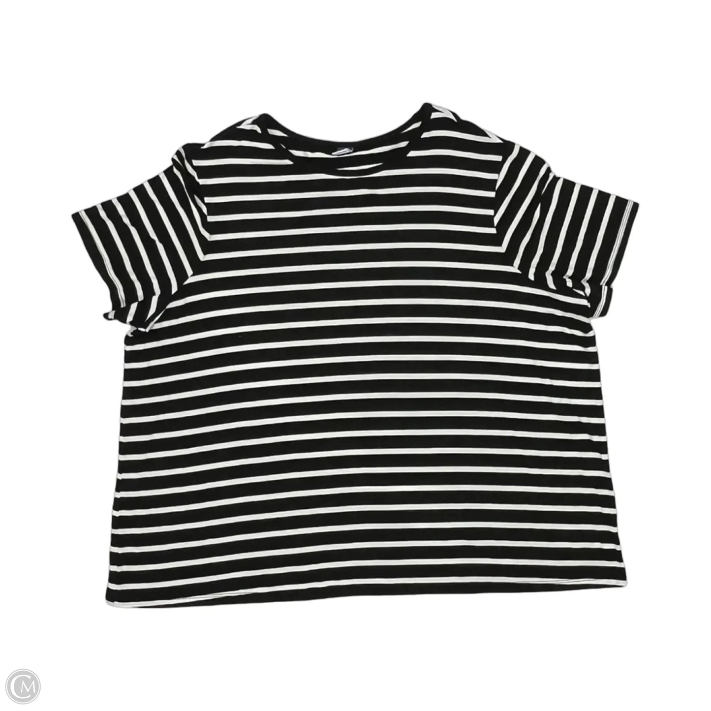 Top Short Sleeve By Old Navy In Black & White, Size: Xxl