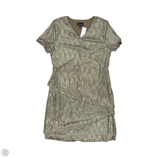 Dress Party Short By Connected Apparel In Gold, Size: 16
