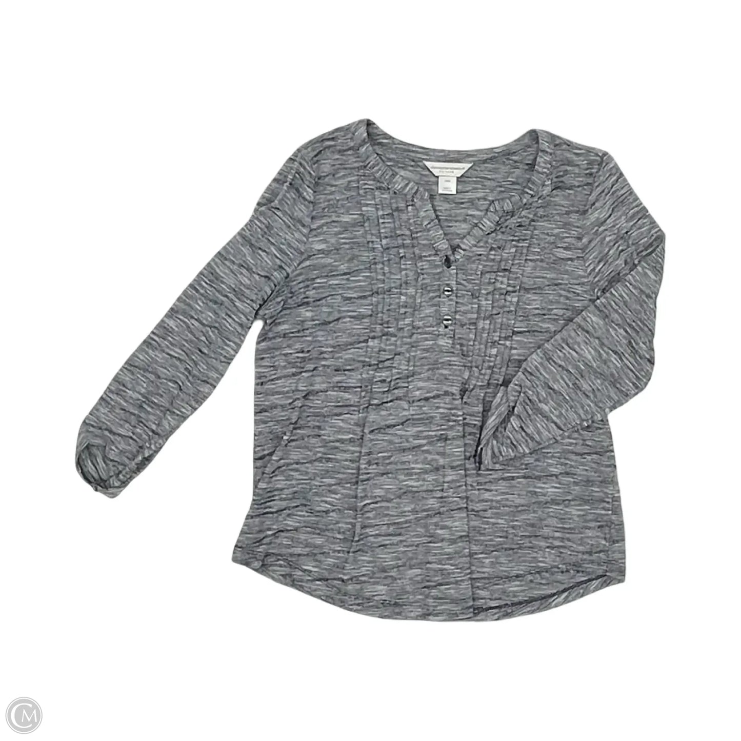 Top 3/4 Sleeve By Christopher And Banks In Blue, Size: Mp