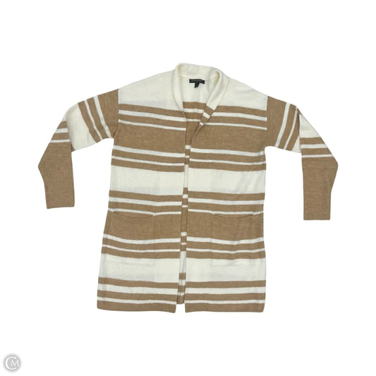 Sweater Cardigan By Banana Republic In Cream & Tan, Size: S