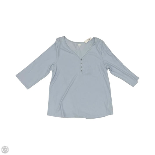 Top 3/4 Sleeve By Old Navy In Blue, Size: Xxl