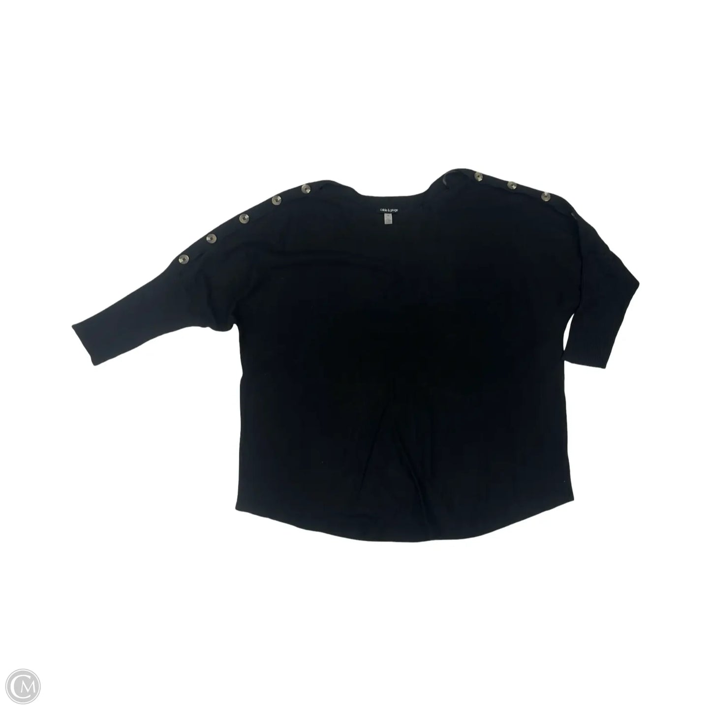 Sweater By Cable And Gauge In Black, Size: 2x