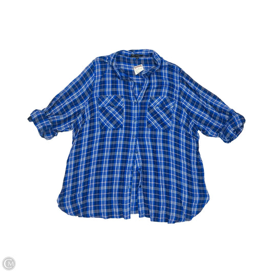 Blouse 3/4 Sleeve By Velvet Heart In Blue, Size: 2x