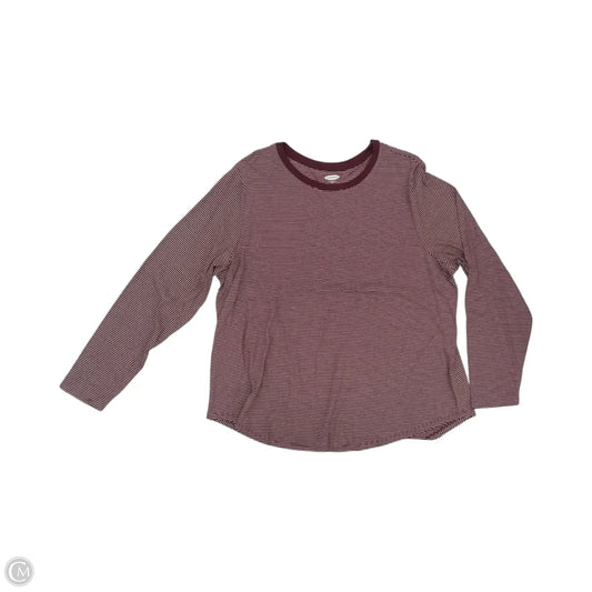 Top Long Sleeve By Old Navy In Red & White, Size: Xxl