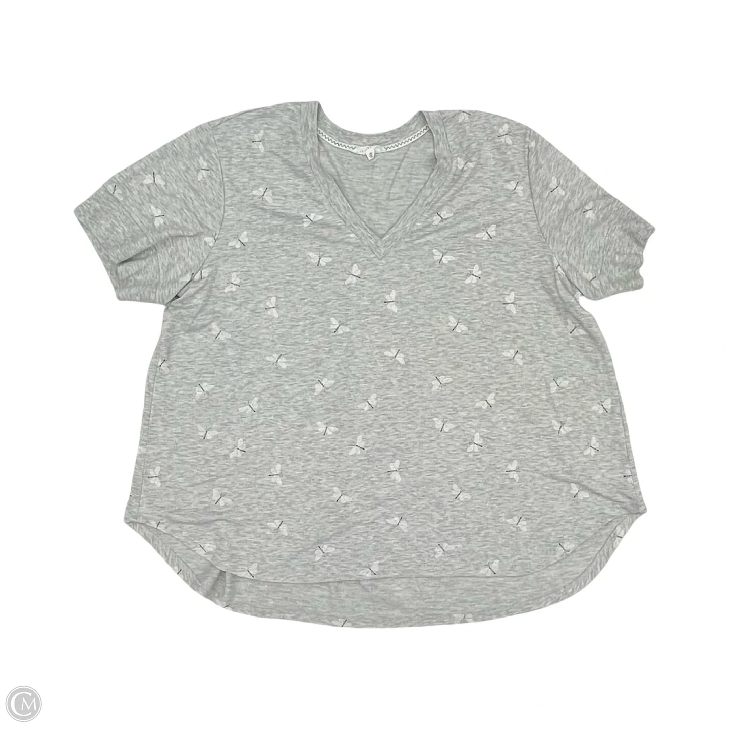 Top Short Sleeve By Jane And Delancey In Grey, Size: 2x
