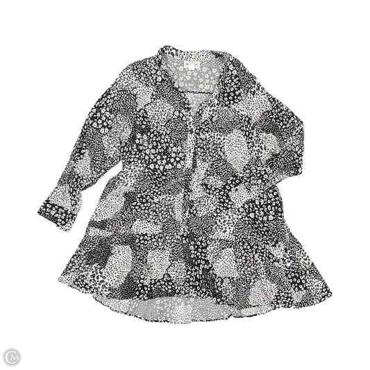 Tunic Long Sleeve By For The Republic In Black & White, Size: 2x