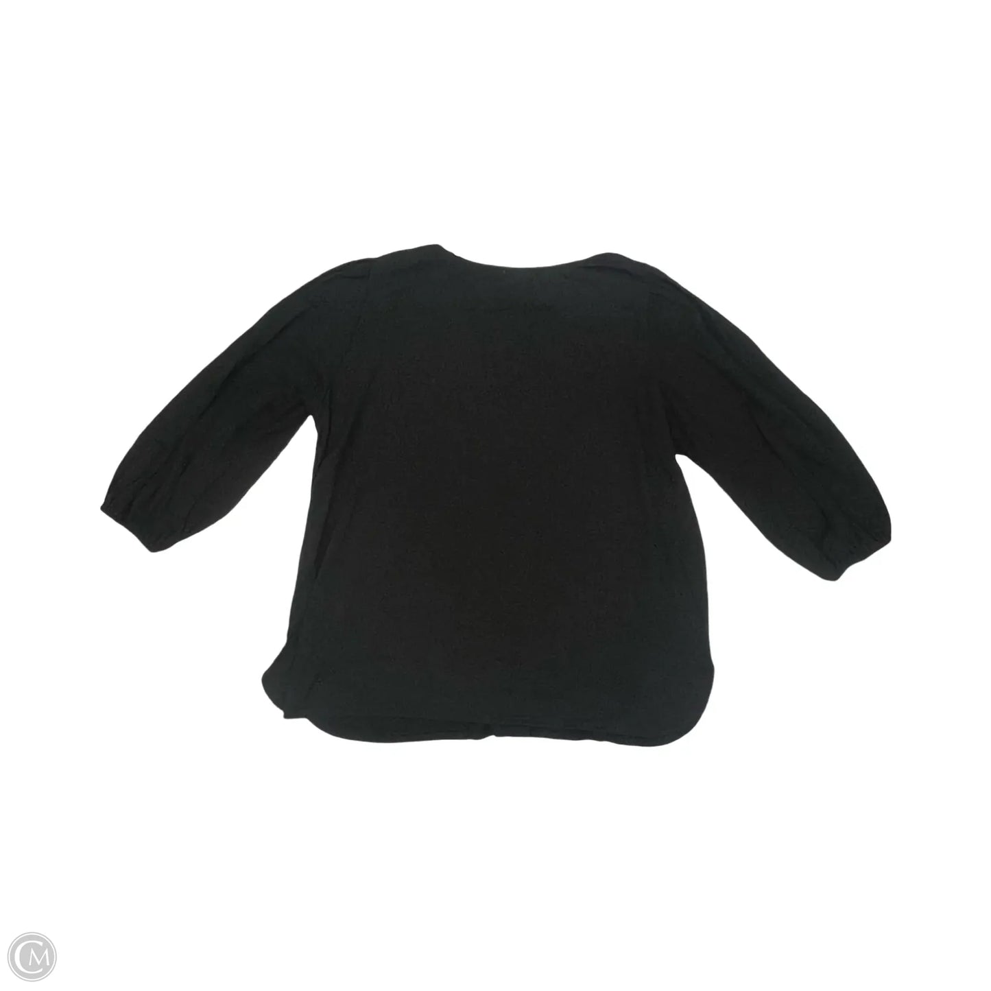 Top 3/4 Sleeve By Max Studio In Black, Size: 2x