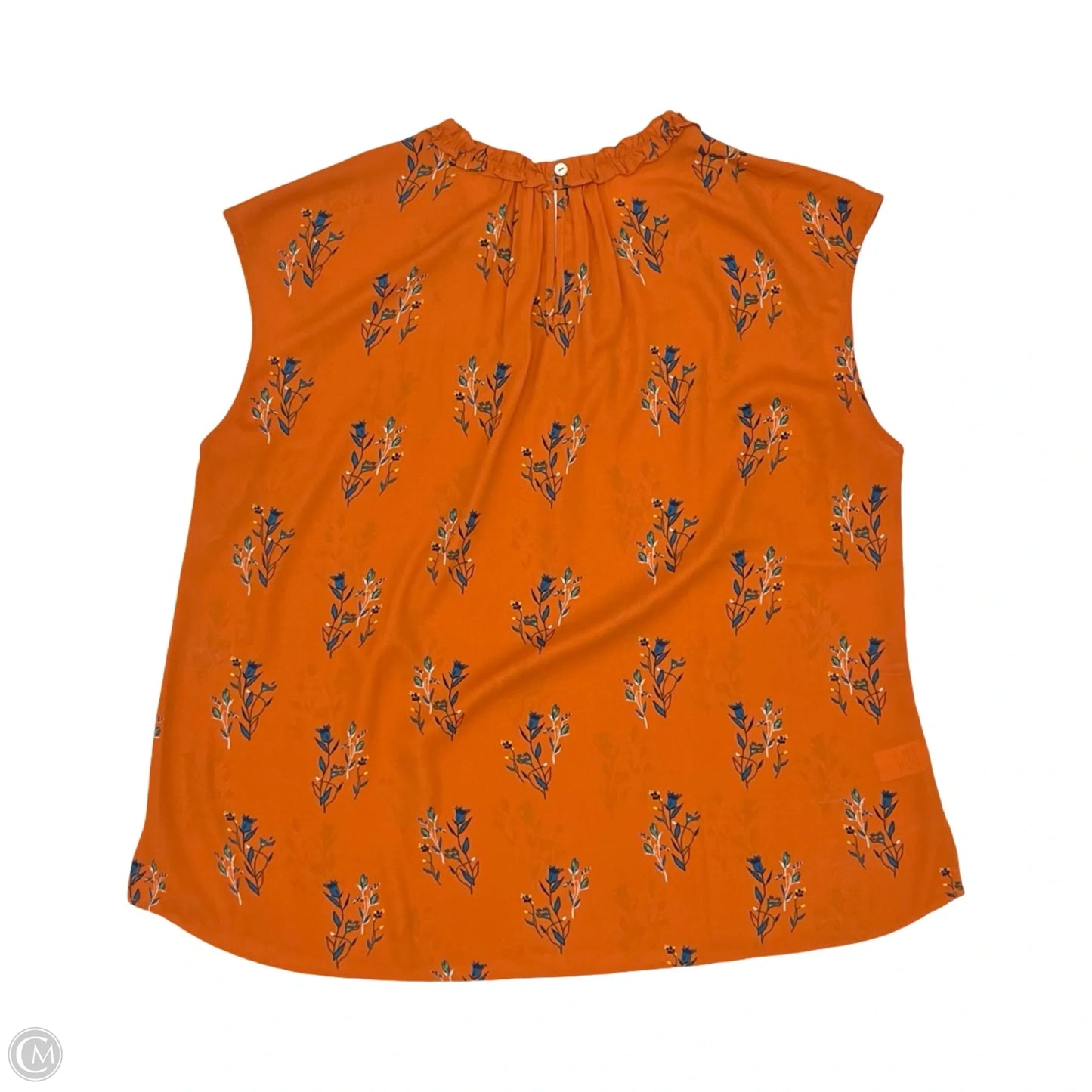 Blouse Short Sleeve By Daniel Rainn In Orange, Size: Xxl