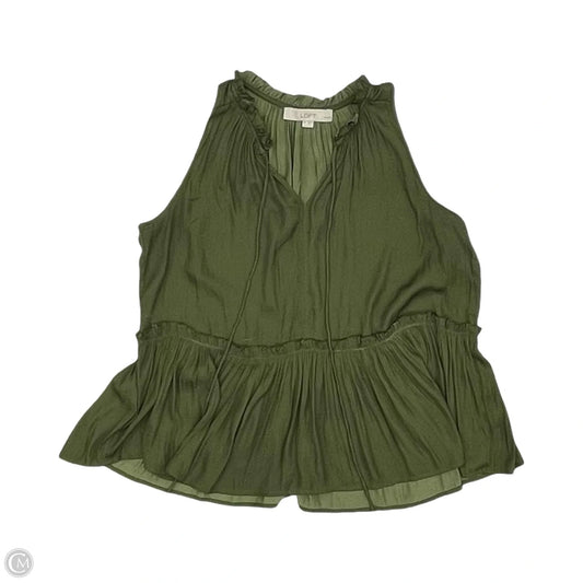 Blouse Sleeveless By Loft In Green, Size: Mp