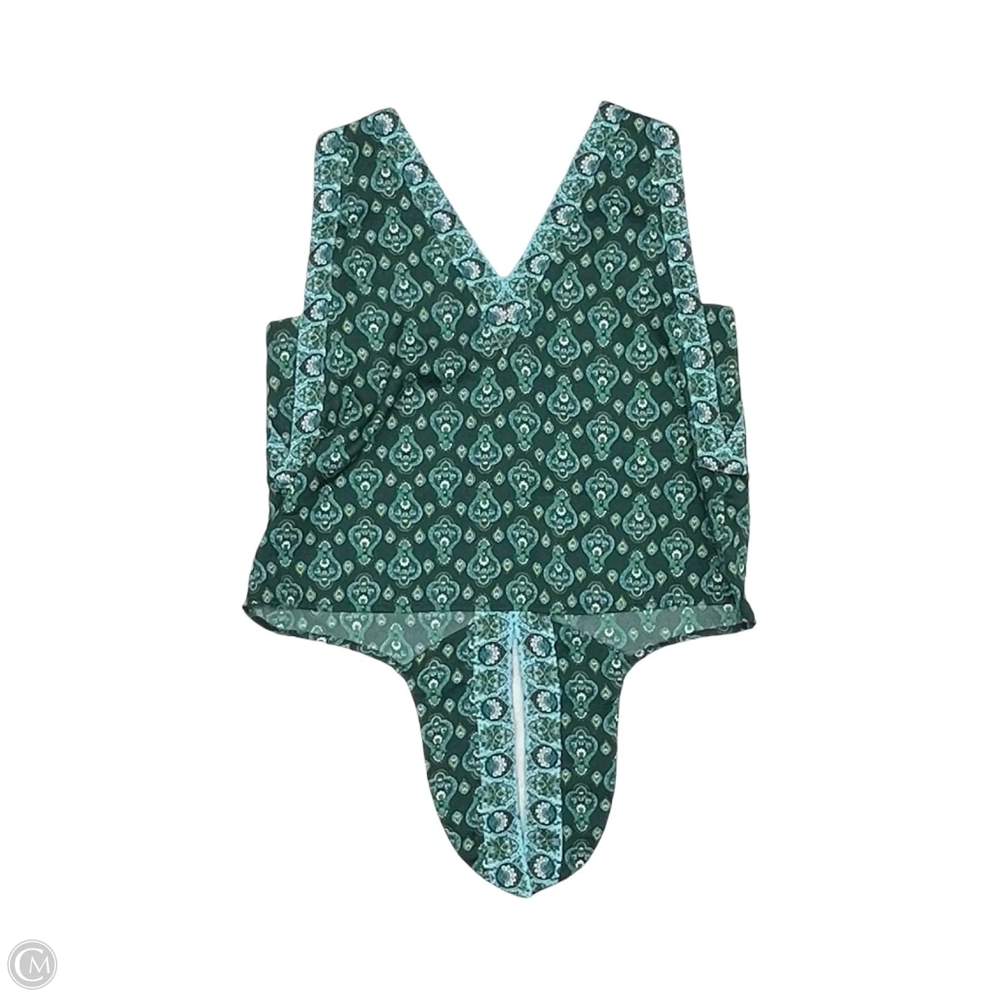 Blouse Sleeveless By Loft In Green, Size: Xs